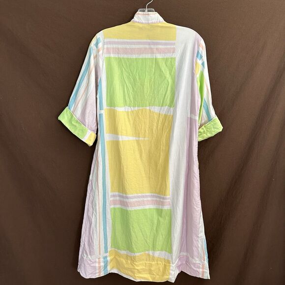 Catherine Ogust for Penthouse Gallery Signature Shirt Dress Womens Small? Pastel - Picture 5 of 7
